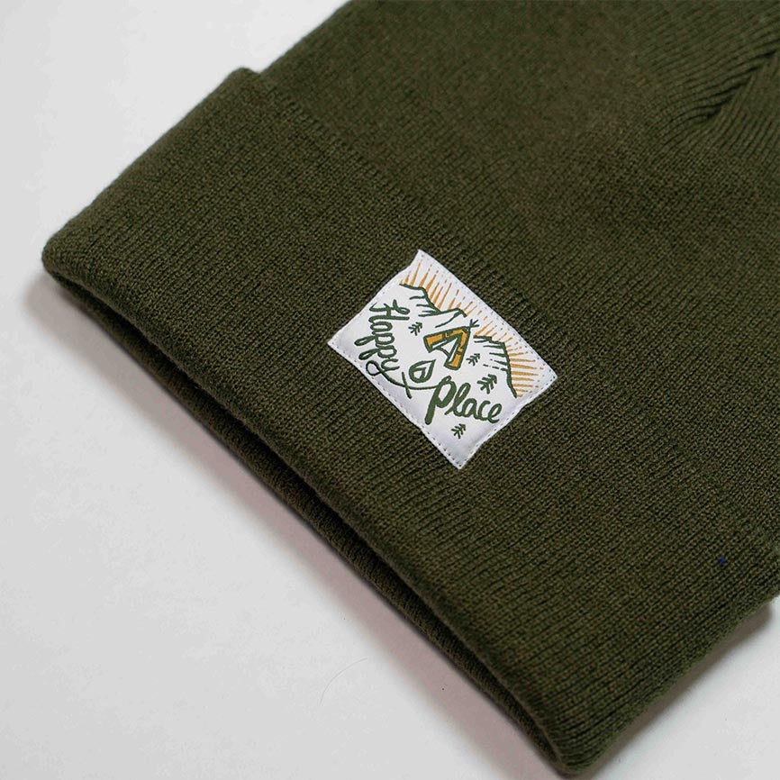 Happy Place - Olive Beanie