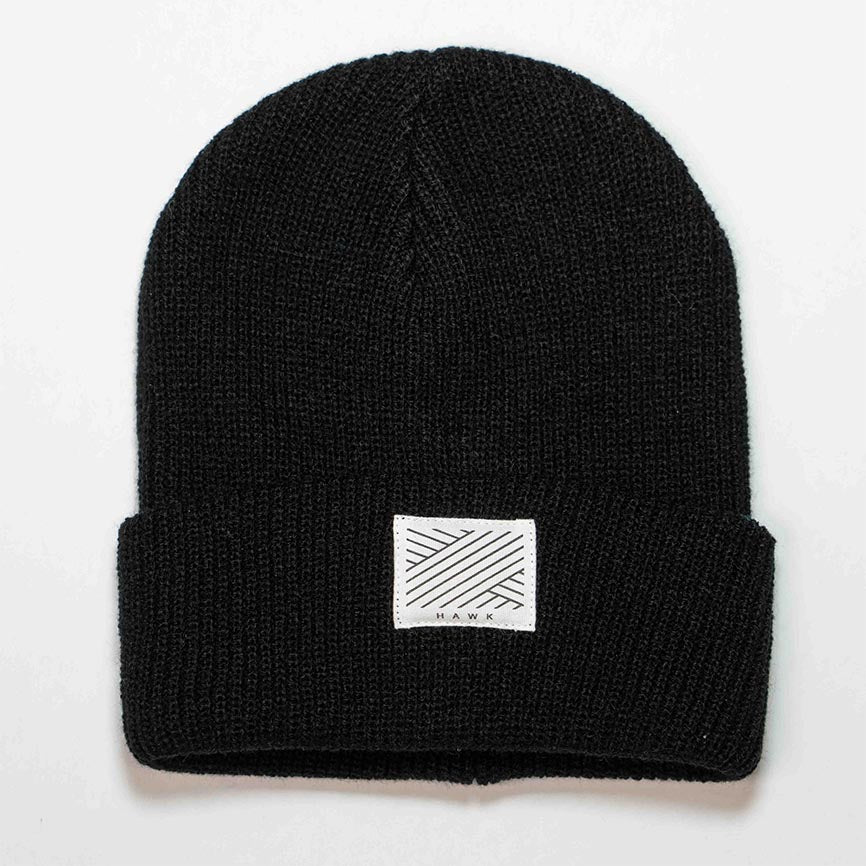 Intertwined - Chunky Black Beanie