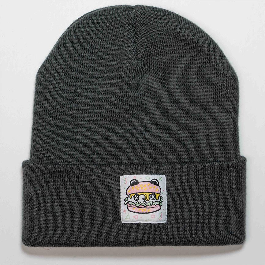 PANDA POUNDER - Grey Beanie