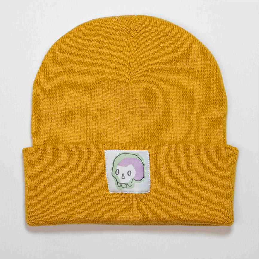 SKULL - Mustard Beanie