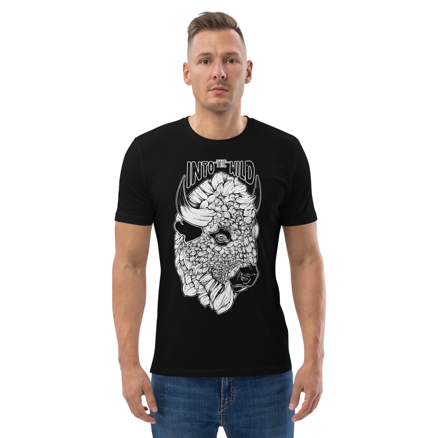 Bison Reverse Print organic t-shirt