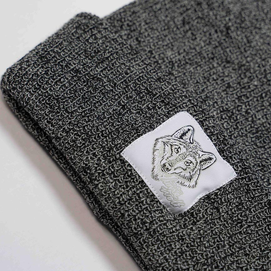 Lone Wolf - Grey Speckled Beanie