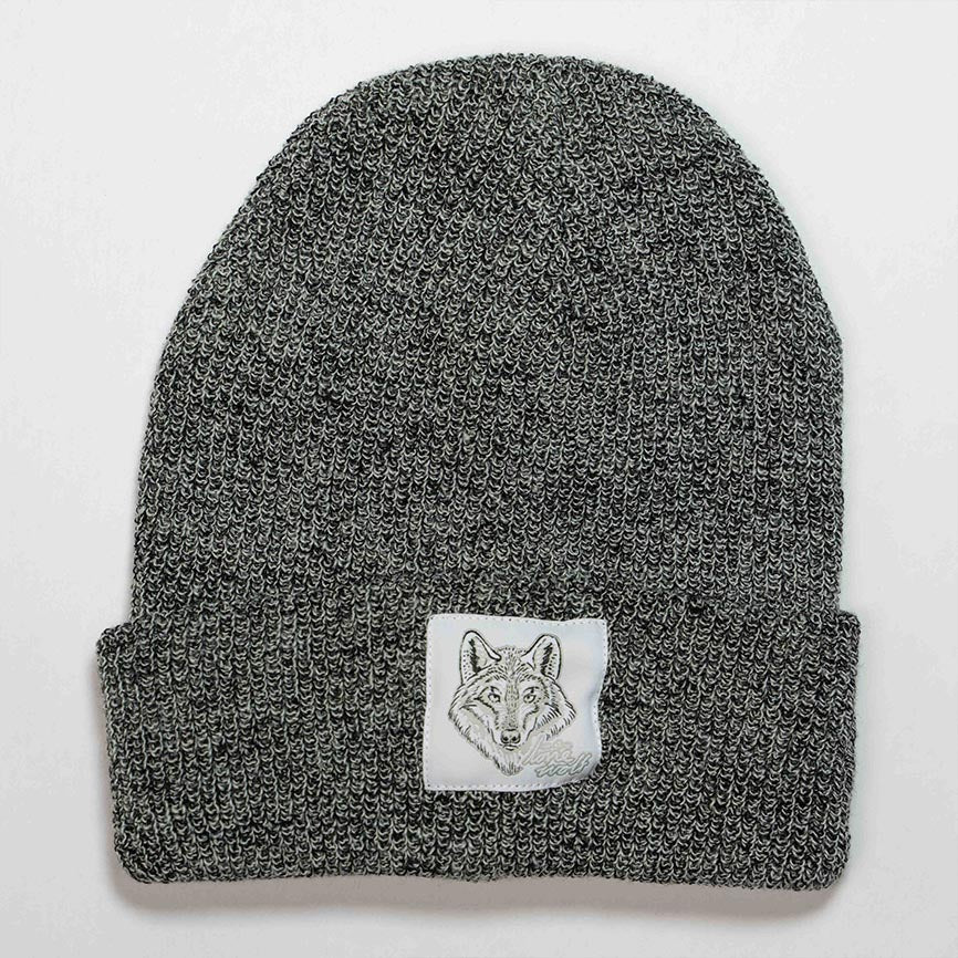 Lone Wolf - Grey Speckled Beanie