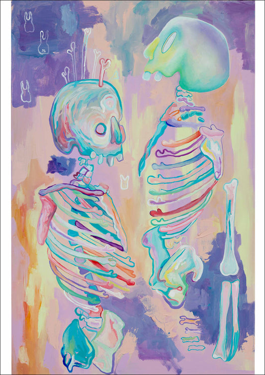 Skeletons/Connect Giclee print