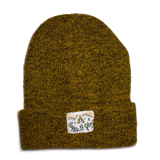 Happy Place - Dirty Mustard Beanie