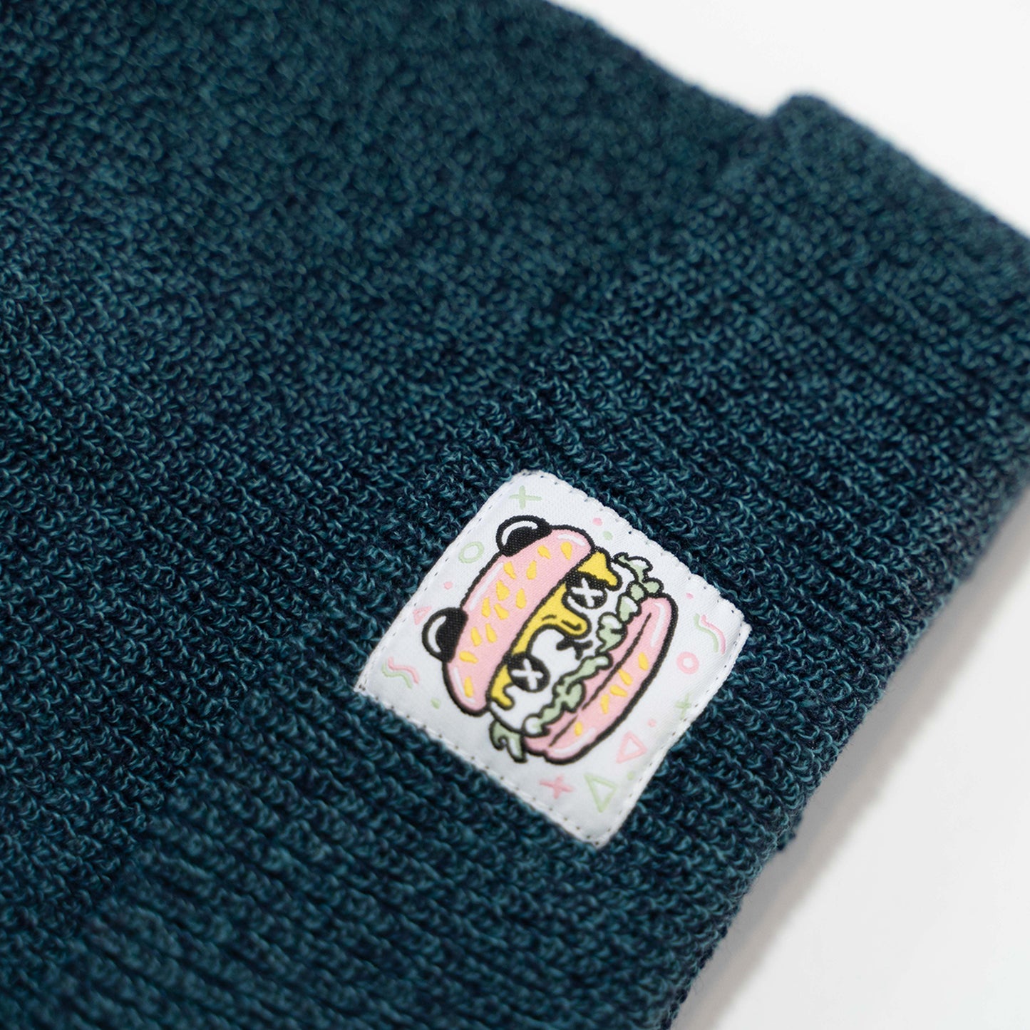 PANDA POUNDER - Speckly Petrol Beanie