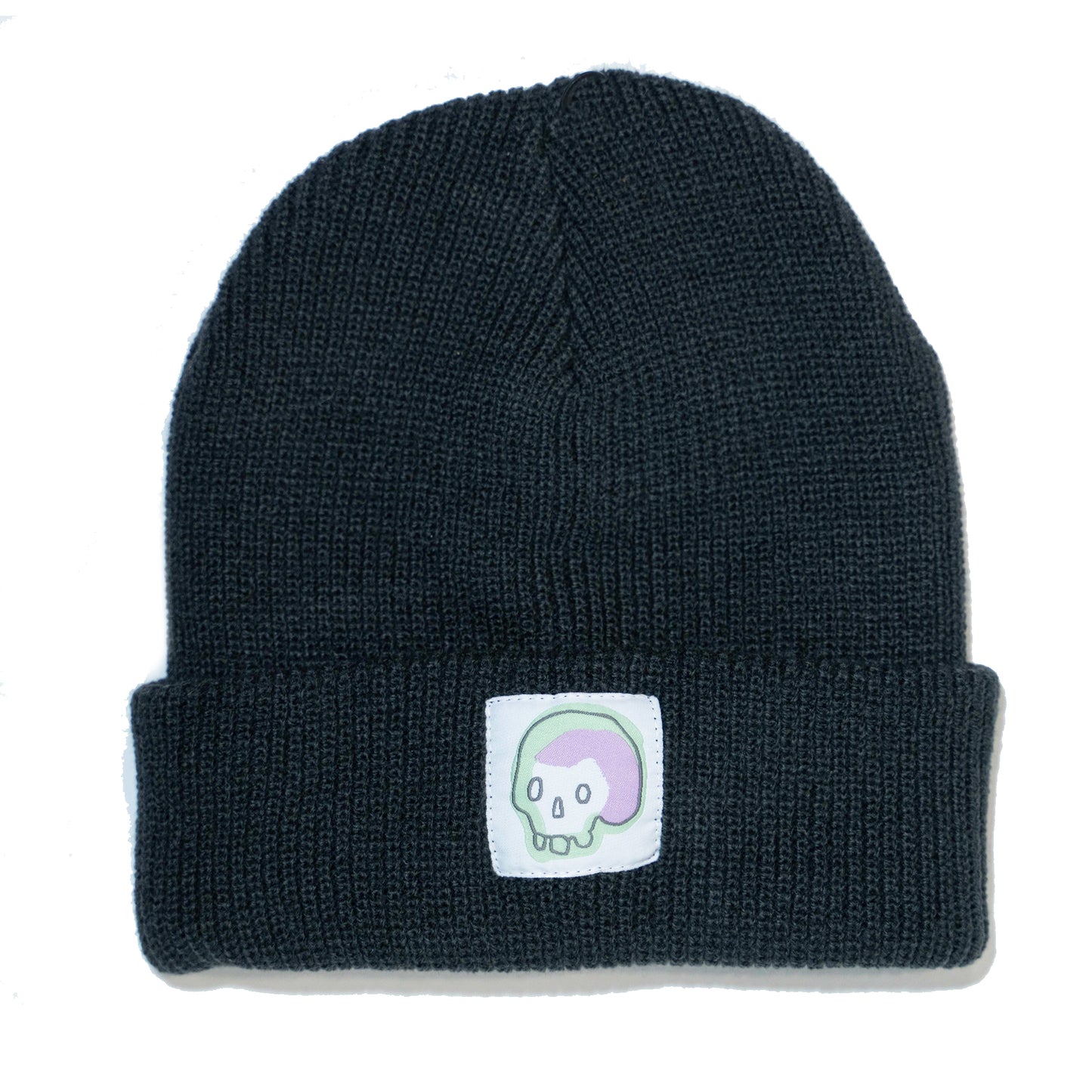 SKULL - Chunky Grey Beanie