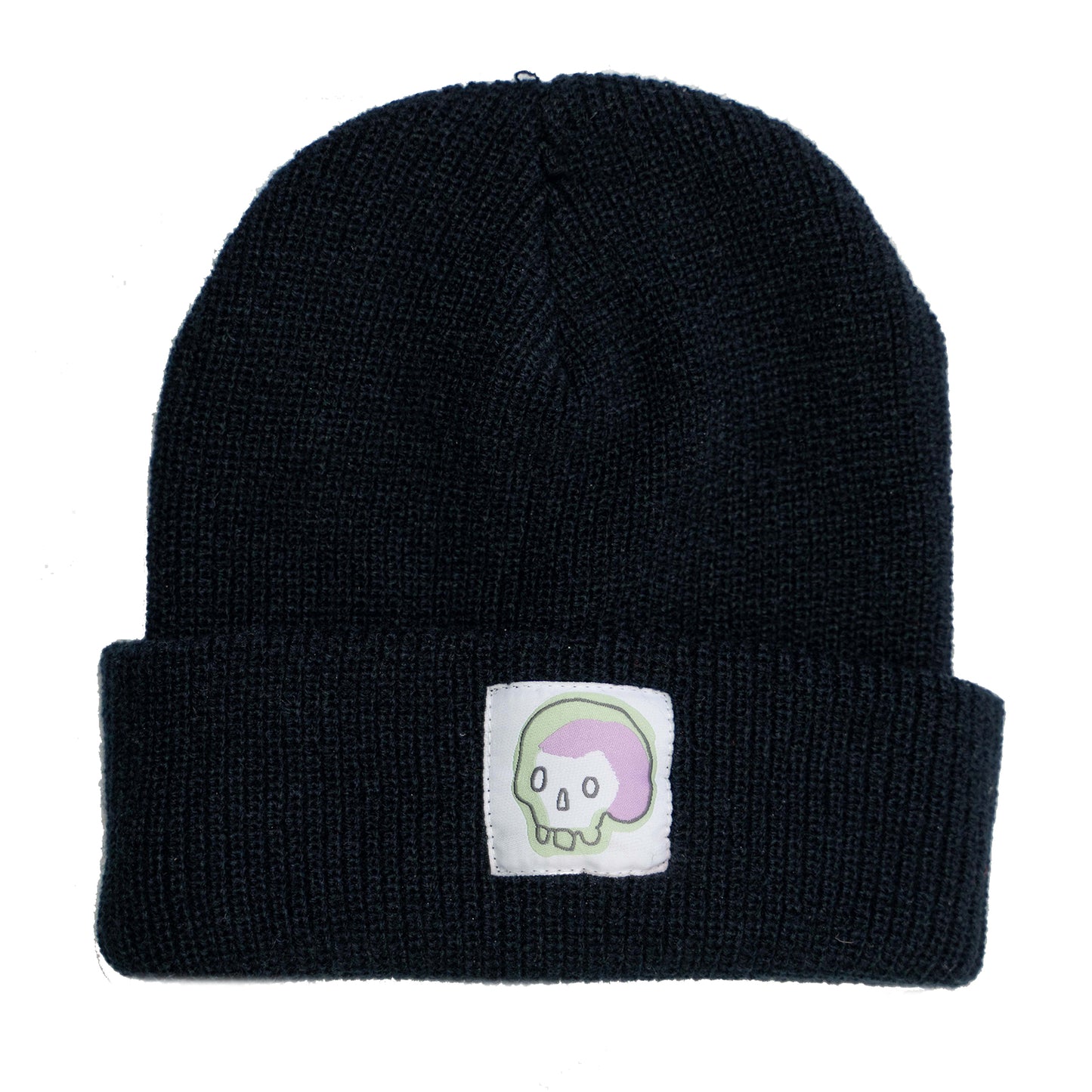 SKULL - Chunky Black Beanie