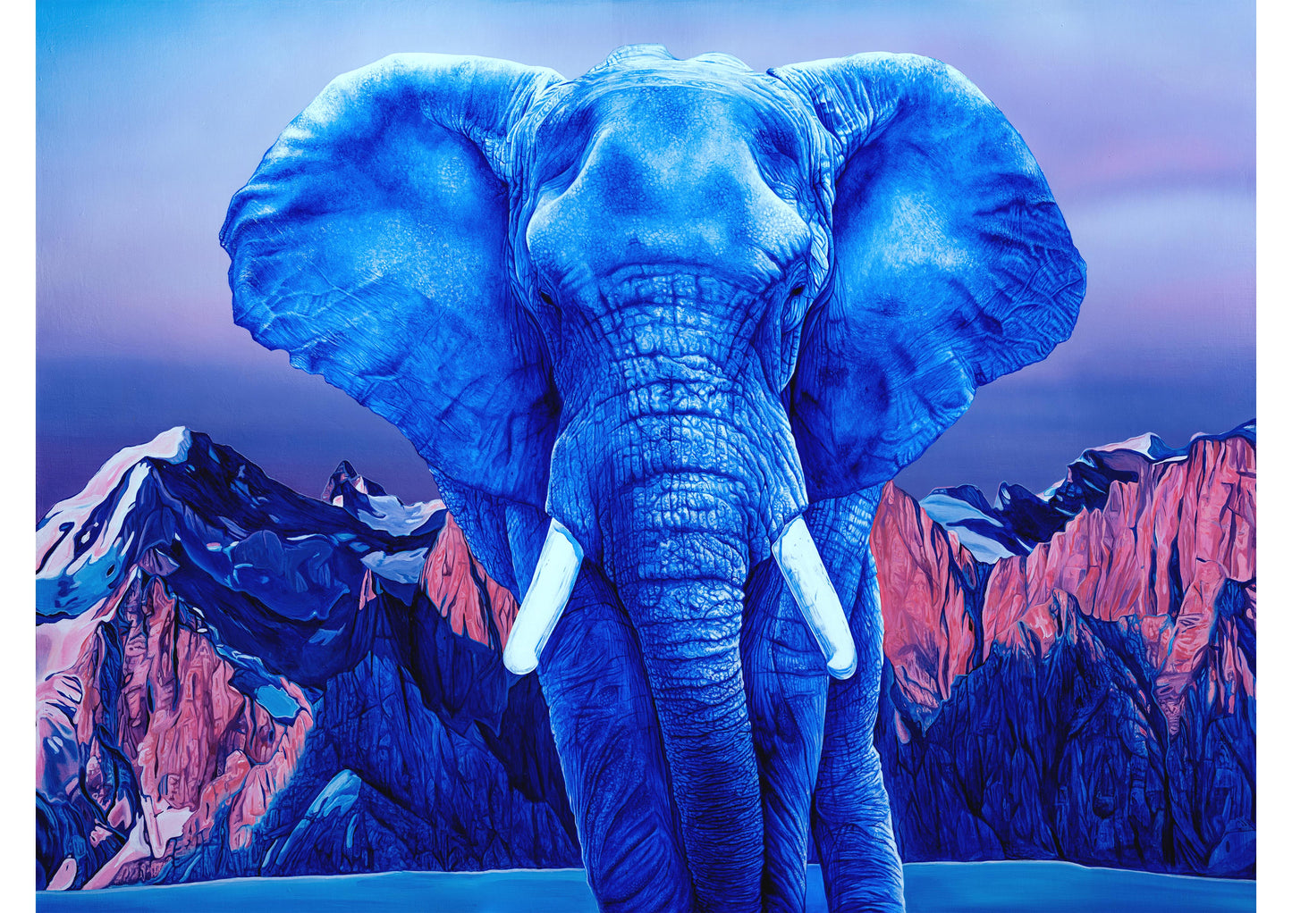 The Blue Elephant Giclee Print