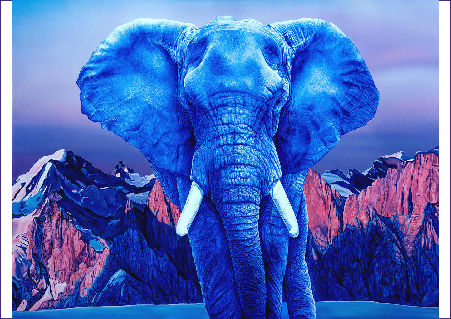 The Blue Elephant Giclee Print