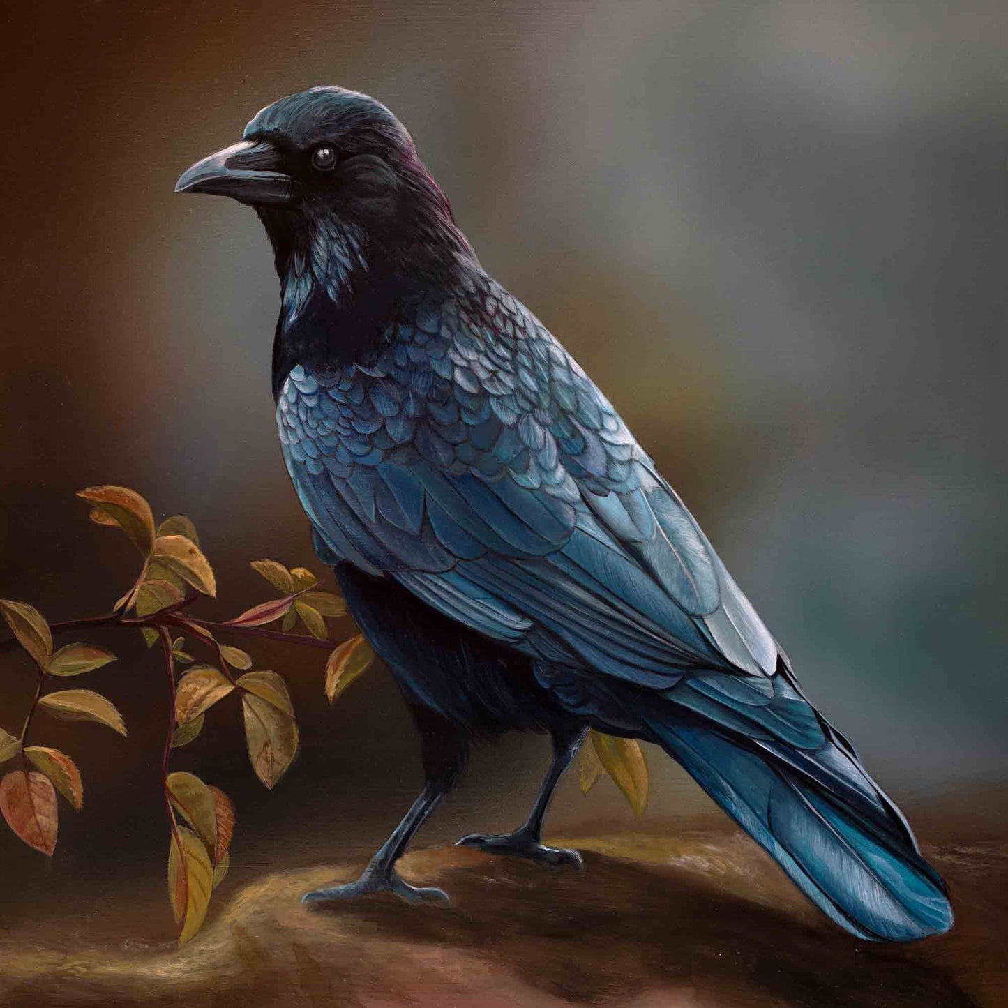 Crow in Autumn Giclee print