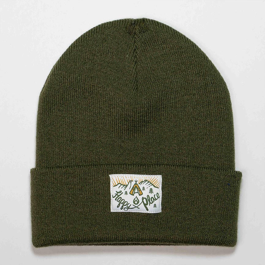 Happy Place - Olive Beanie