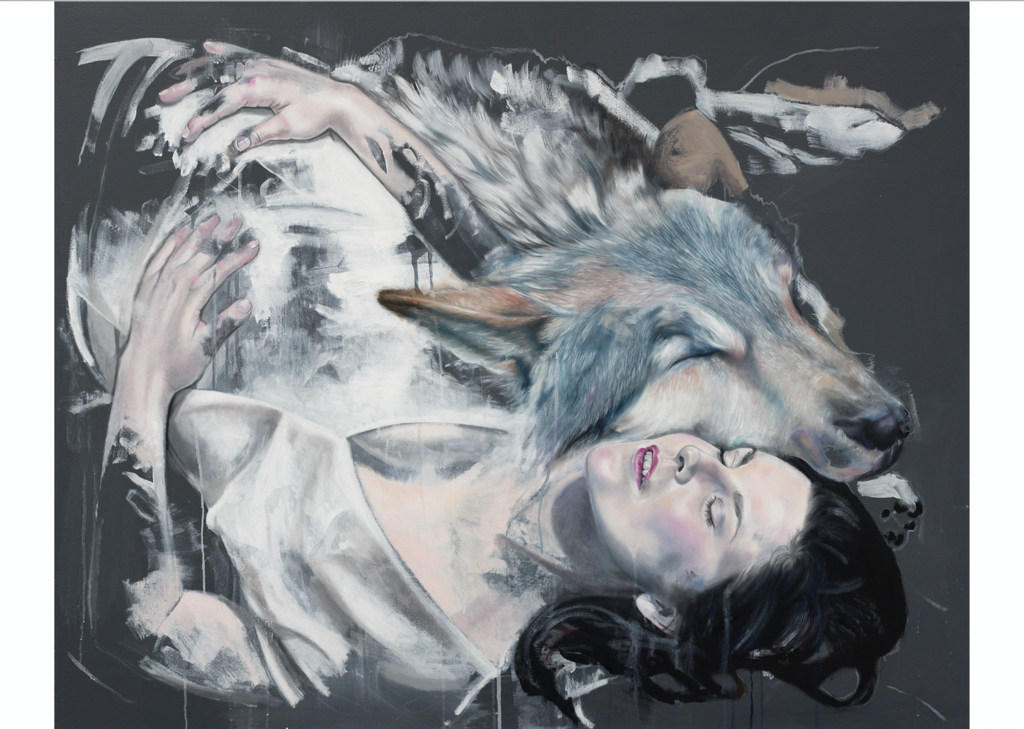 Intimacy with the wolf Giclee print