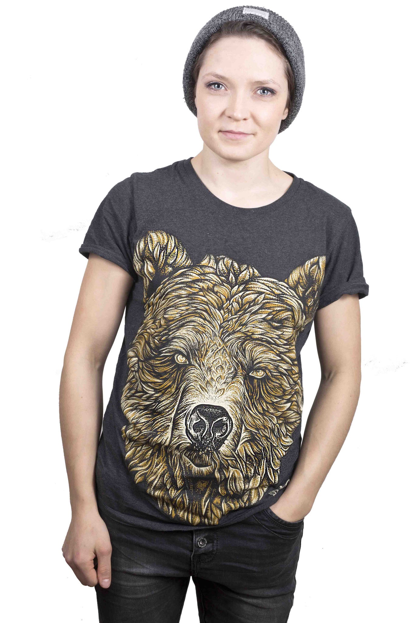 bear t shirt screen printed t shirt