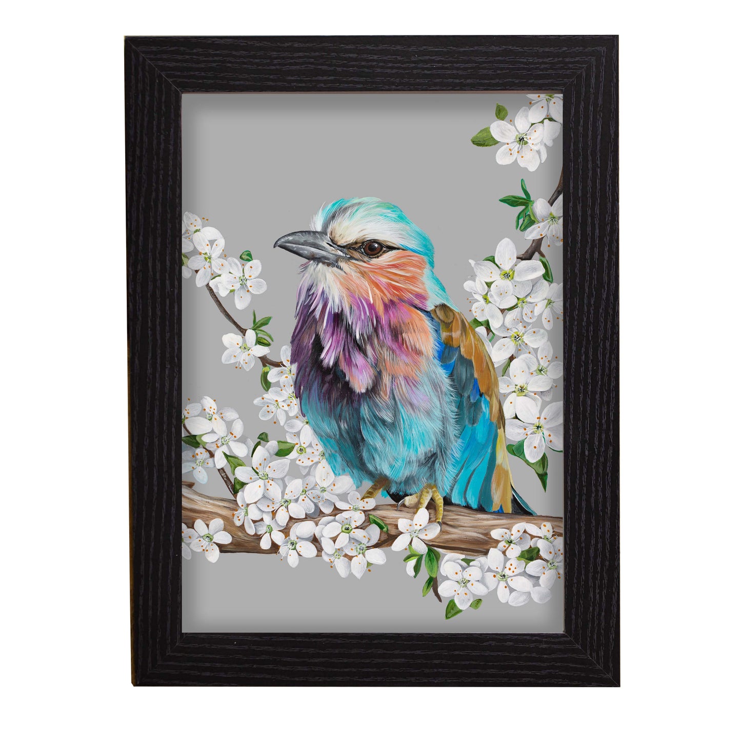 Lilac Breasted Roller in Flowers