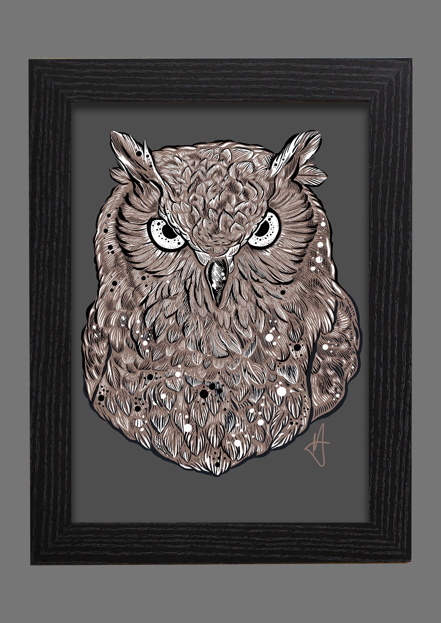 Owl A4 print
