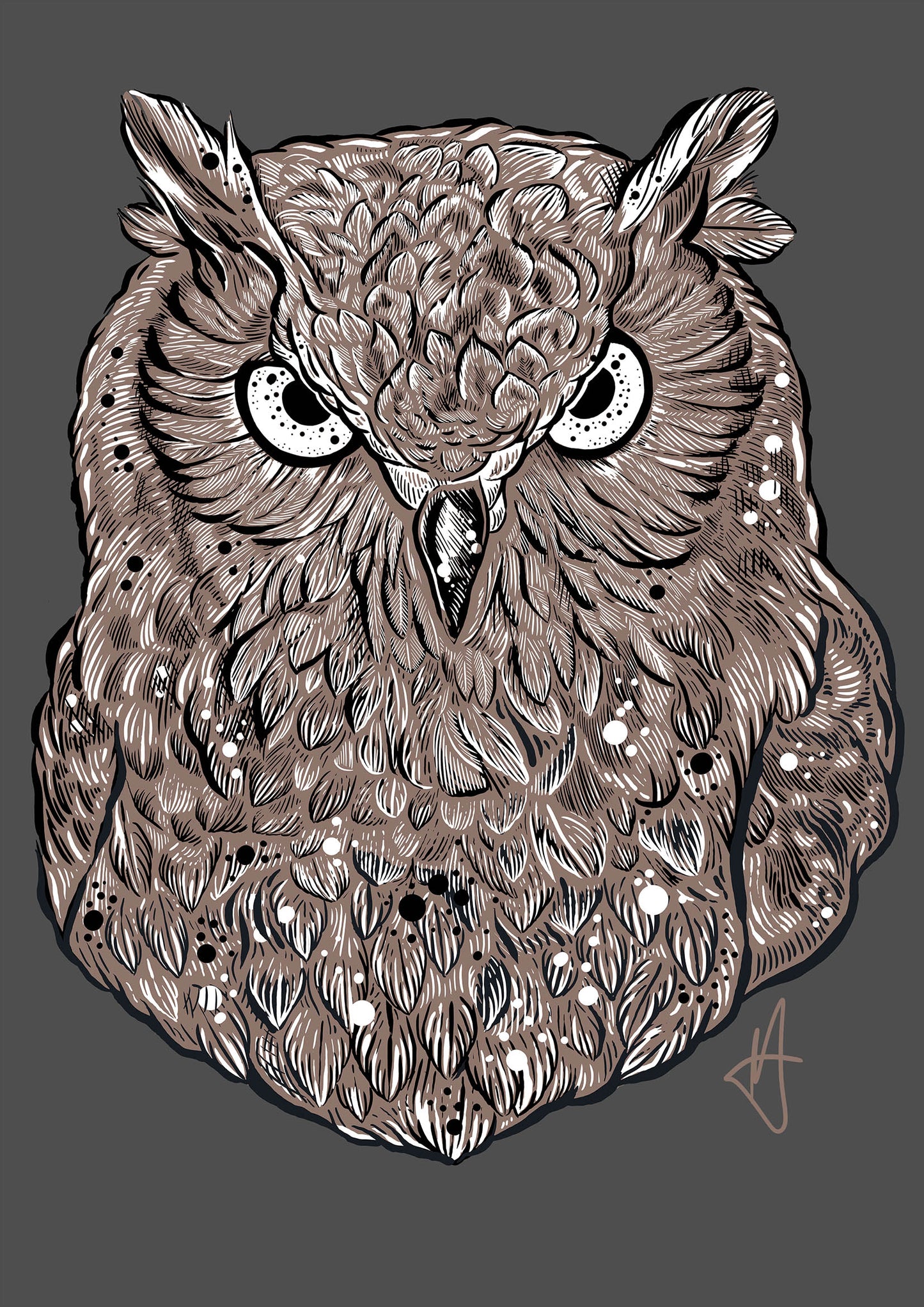Owl A4 print