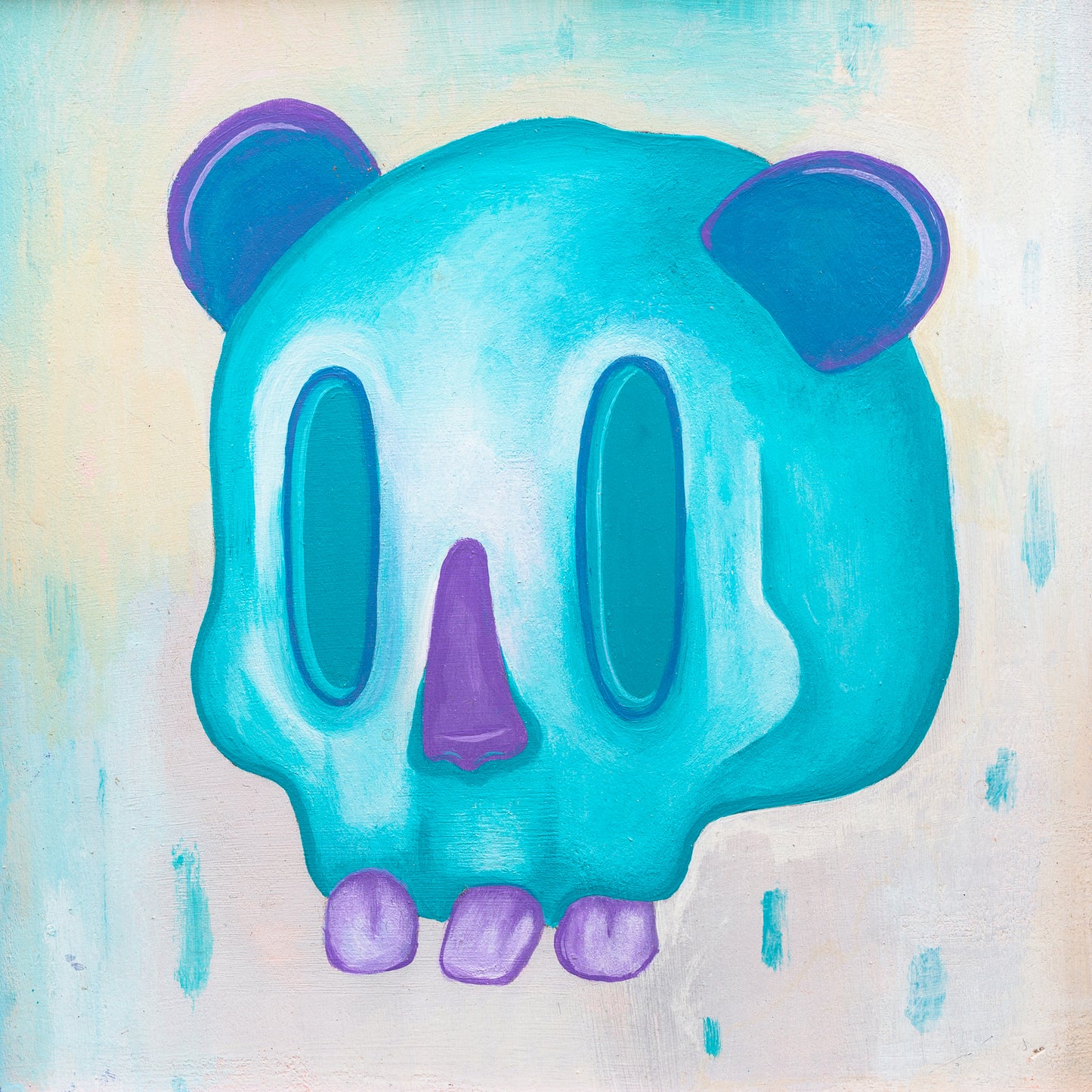 PandaSkull Portrait - TEAL