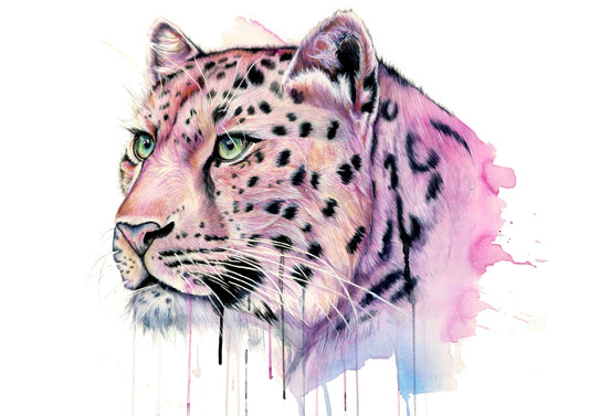 "Pink Leopard" Giclee print
