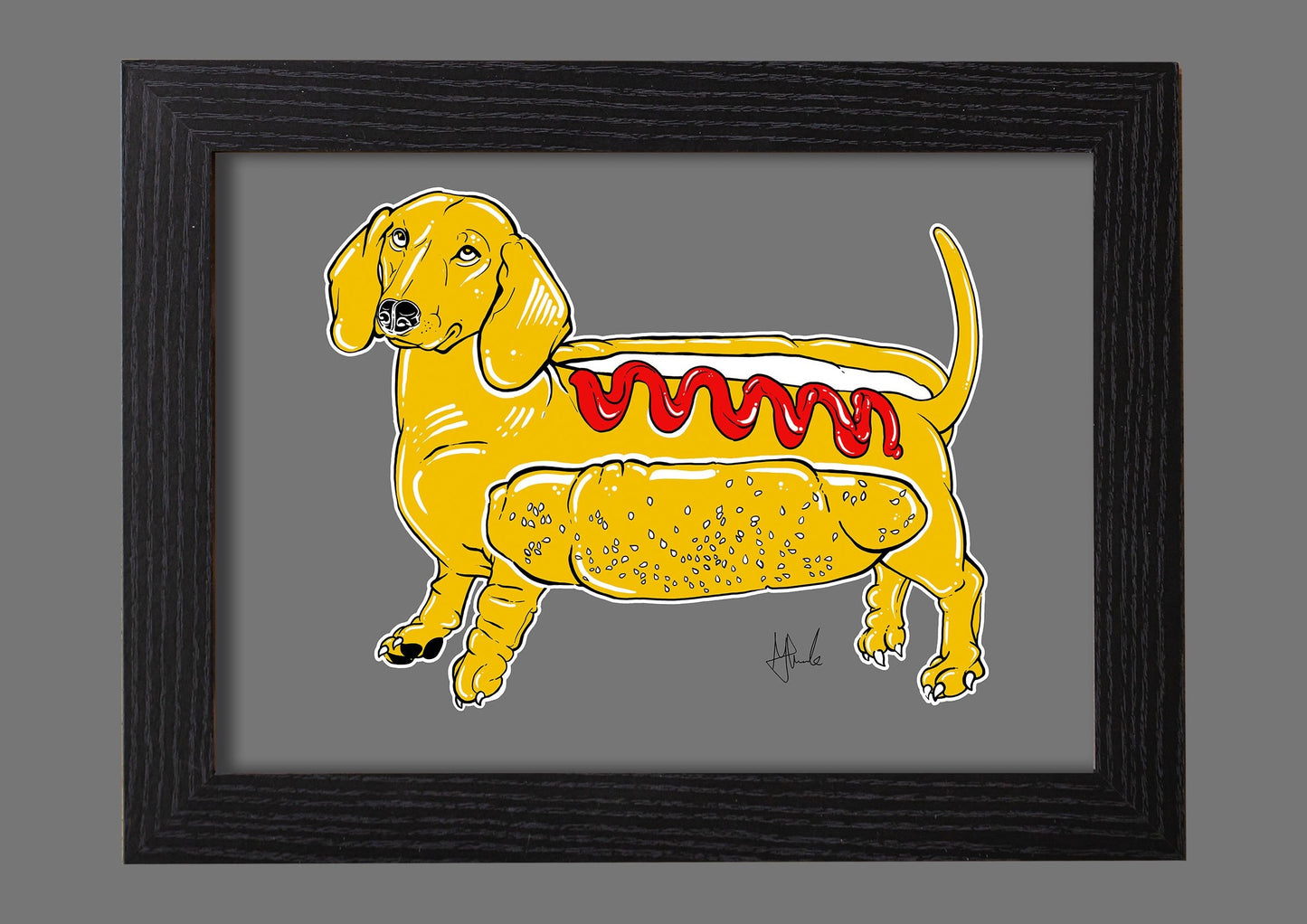 Sausage Dog A4 print